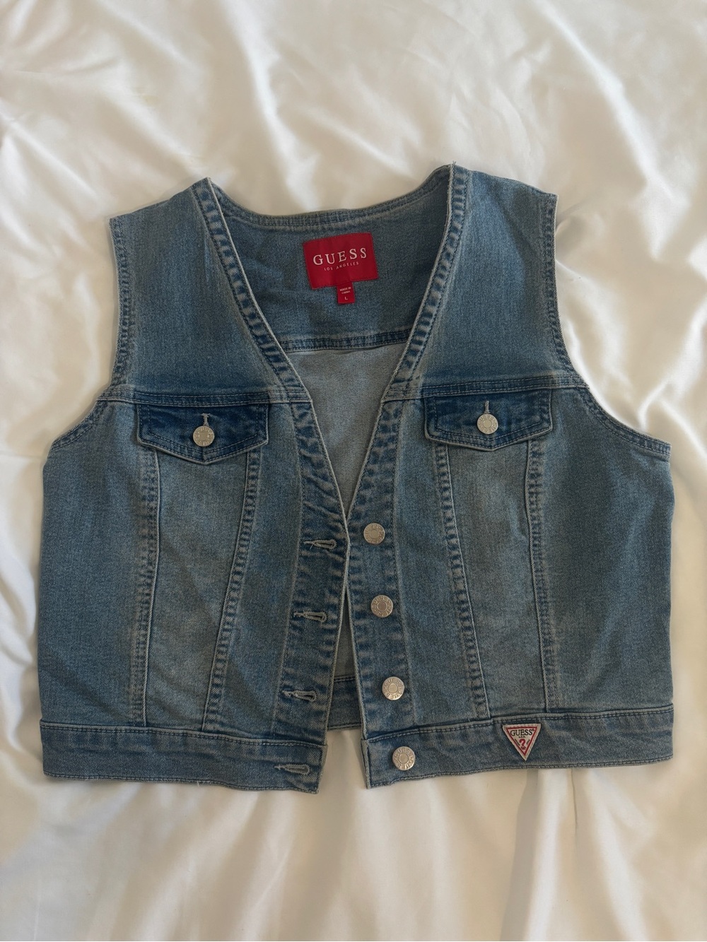Guess Blue Denim Vest